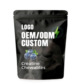 Creatina monohidrato suplemento masticable 60pcs fórmula personalizada y servicio de marca