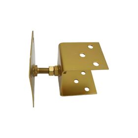 قاعدة عمود على شكل حرف U شديد التحمل مع لوحة، مطلية بالزنك الأصفر