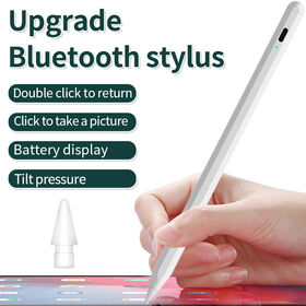 Lápiz Stylus Bluetooth con Rechazo de Palma y Sensibilidad a la Inclinación para iPad 2018-2021, Lápiz Óptico con Indicador de Batería