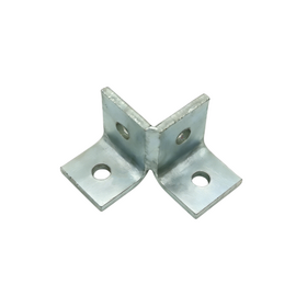 Conector de esquina doble con forma de ala de 4 orificios para canal de puntal