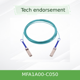 MFA1A00-C050 Cable AOC QSFP28 100GbE de 50 m LSZH - Cable de Red de Fibra Óptica de Alta Velocidad