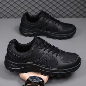 Black Mesh Safety Shoes with Steel Toe for Industrial and Warehouse Use