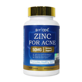 Zinc for Acne Tablet Private Label Zinc Dietary Supplement Manufacturer OEM ODM Factory