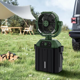 Camping party fan, 6L barrel water cooler, secure and long-lasting battery life, perfect for backyard activities