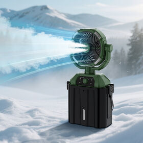 Emergency backup fan, 16000mAh, bucket-mounted, power outage emergency, outdoor safety equipment
