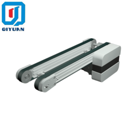 Manufacturer of competitive price dual row Timing Belt Conveyor with triple slot Profiles and head driven design.