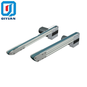 Desktop mini assembly line,manufacture of the Narrow width Timing Belt Conveyor with triple slot Profiles and head driven design