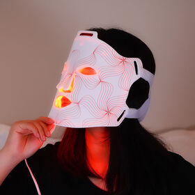 Avancée Rouge Bleu Lumière LED Thérapie Masque de Qualité Médicale Silicone pour Clinique Spa Anti-Vieillissement De Pigments FCC EMC Certifié
