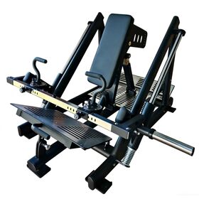 Appareil de Musculation Commercial à Double Fonction d'Aviron et de Presse Épaules à Charge Disques pour Entraînement en Salle de Sport, Squats, Pectoraux et Dorsaux