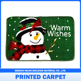 Rutschfeste Küchen-Fußmatte aus Polyesterfaser für Eingänge, Weihnachts-Fußmatte, Weihnachts-Teppich für Wohnzimmer