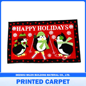 Hochwertiger bedruckter Polyester-Bodenbelag, großer moderner Teppich für Wohnzimmer, Gebetsraum, Türbereich