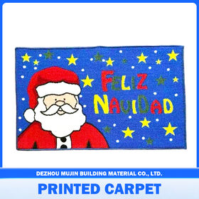 Personalisierte Fußmatte mit Weihnachtsbaumdruck aus Polyester, ideal für Hauseingang oder Wohnzimmer