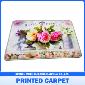 Customizable Printed Modern Bath Mats Soft Non-slip Backing Quick-Drying Strong Water-Absorbing
