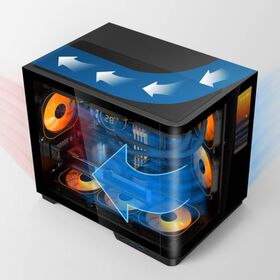 OEM SOEYI Curved Tempered Glass Gaming Case Tower MATX PC Case Lcd Display Screen Optional Water Cooler Or RGB Fan