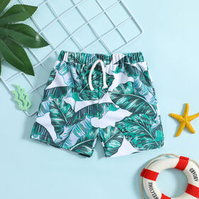 Bade-Shorts für Jungen im Großhandel mit Kordelzug, elastischem Bund und bedruckten Kinderbadehosen
