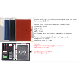 Katalog untuk sampul file A4, map file, dan blok catatan, buku catatan, buku harian