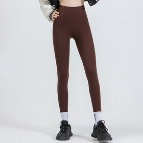 High-waisted, bare-feeling, no awkward lines, women's yoga pants, elastic, close-fitting, hip-lifting, sports, fitness, leggings.
