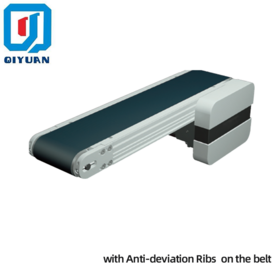 High accuracy & Durable,head-driven belt conveyor machine with anti-daviation ribs and triple-groove profiles design.