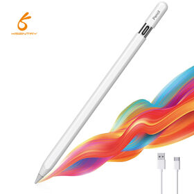 Stylus Pena Kapasitif Aktif dengan Pengisian Daya Tipe-C, Lampiran Magnetis, Penolakan Telapak Tangan, dan Penginderaan Sudut Kemiringan Presisi untuk iPad