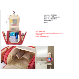 Catalogue for hanging Toiletry bags Toiletries storage cases