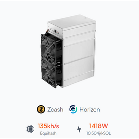 Antminer Z11 from Bitmain mining Equihash algorithm with a maximum hashrate of 135ksol/s