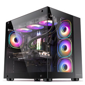 Casing Komputer Gaming Full Tower Sea View Kaca Tempered Terlaris E-ATX(12*10.9")/ATX/M-ATX/ITX Casing PC Desktop Komputer