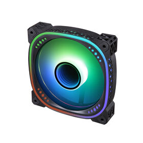 Kipas Pendingin Senyap Golden Field Prism Ⅱ 12cm PWM+ARGB untuk Casing PC, Pendingin Udara, Desain Populer, Terlaris