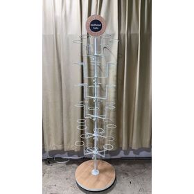 Shenzhen Lai sheng Technology Co., Ltd Soporte de Exhibición Giratorio de Metal para Sombreros con Niveles, Recubrimiento en Polvo para Promoción Minorista