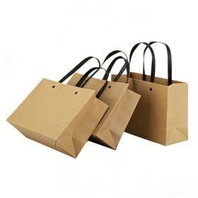 Sacs en Papier Kraft pour Magasins de Vêtements et de Chaussures, Sacs à Main en Stock, Sacs Cadeaux Épais pour les Fêtes