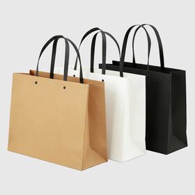 Custom Luxury Boutique Paper Bags Large Medium Small Sizes Kraft Paper Shopping Bag