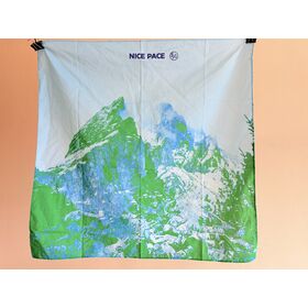 100% cotton Customized Stylish Green Mountain Digital Printed head Scarf in green Colors