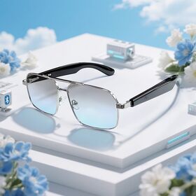 Óculos inteligentes de alta qualidade no atacado, óculos BT, óculos de sol de áudio UV400, óculos de sol inteligentes vestíveis da moda para homens e mulheres