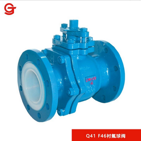 Fluorine-lined Ball Valve With Corrosion Resistance for Industrial Use Q41F46