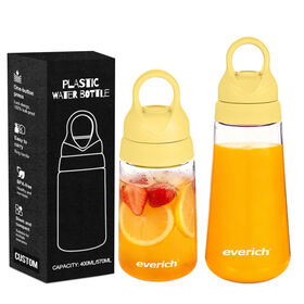 EVERICH 570ml Wasserflasche mit abnehmbarem Deckel, BPA-frei, Drucköffnungsdesign für Zuhause, Büro, Fitnessstudio, Camping