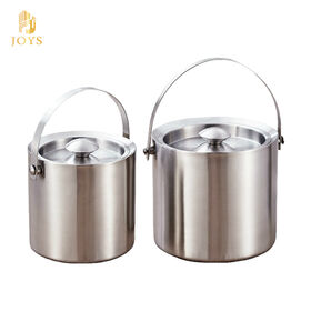 Balde De Gelo Isolado De Aço Inoxidável De Parede Dupla 1.3L com Tampa Para Bebidas Metálicas
