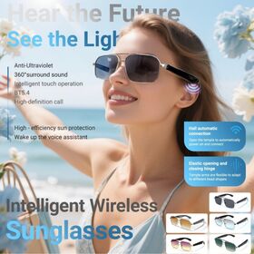 Multi-color high-quality audio glasses, Hall audio sunglasses, fashionable wearable music sunglasses for men and women