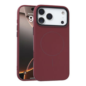 Caja magnética del teléfono del marco metálico al por mayor para el iPhone 16/15 Series-Aceite-Spray acabado mate con ranura CNC y bisel de cámara de metal