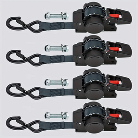Heavy-Duty Automatic Retractable Cargo Straps No Assembly Required Secure Locking Ratchet Tie Truck Auto Tensioner Belts