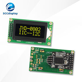 Hochwertiges IIC/I2C 8X2 Punktmatrix-LCD-Anzeigemodul DFSTN Gelb Negativ - Zeichenbildschirm mit hoher Helligkeit Hintergrundbeleuchtung