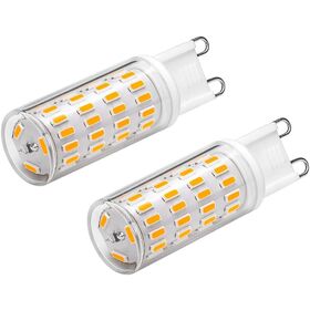G9 Bombilla LED Blanco Cálido Regulable AC12V 24V 63LED 4014SMD para la Iluminación Del Gabinete, Lámparas de Cabecera, RV,Camper