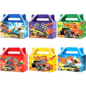 Racing car themed checkered flag Decoration, Racing Car Party Snack Box party candy gifts packaging