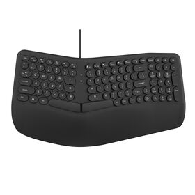 Clavier Ergonomique Filaire avec Repose-Poignets pour un Confort de Frappe Prolongé - Clavier Séparé USB Filaire pour Ordinateur Portable et PC