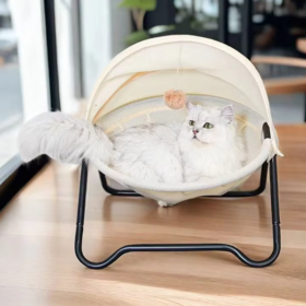 Bestseller: Große, komfortable Haustier-Hängematte für drinnen und draußen, universell, feuchtigkeitsbeständig, erhöhte Trampolin-Katzenhängematte