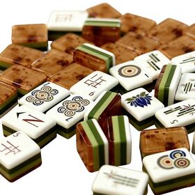 Best Selling 4 Layer Acrylic American Mahjong Set 160 Wood Grain Design Mahjong Tiles Mahjong Table Wooden Box for Entertainment
