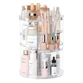 Organisateur de Maquillage Rotatif, Carrousel de Rangement Cosmétique Ajustable DIY