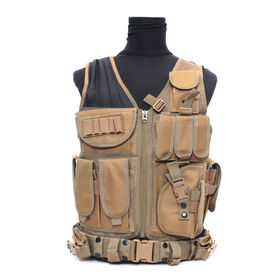 Chaleco Táctico MOLLE Ultra Ligero y Transpirable, Porta Placas Modular Duradero Ideal para Fuerzas de Tarea, Campo de Batalla y Caza
