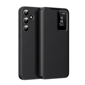 Smart APP Sleep Awake Flip Cover for Samsung S26 Ultra S25 Edge S24 Ultra S23 FE S22 Window View Flip-free Answer Calls PU Leather