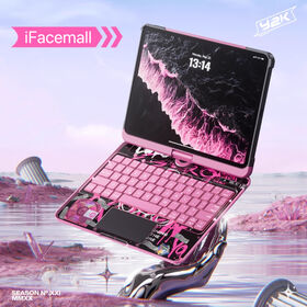 Mais quente Transparente Neon Color Keyboard para iPad 10th Gen iPad A16 360 Graus de Rotação Tablet Keyboard Case para A16 2025 11 polegada