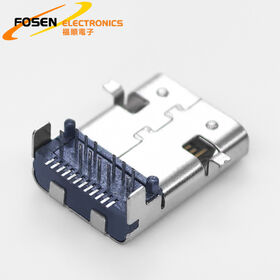 Supplier Type C Connector 24pin Dual Sticker on Board 5.2/6.5/7.35mm USB 3.1 USB C PCB Connector Charging Port