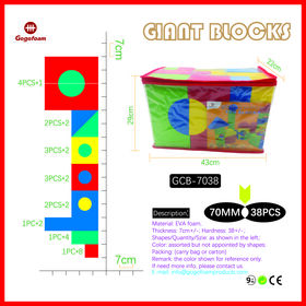 High Quality Wholesale Jumbo EVA Foam Builidng Block Educational STEM Construction toy Eco-friendly CE certified for ages 0-14